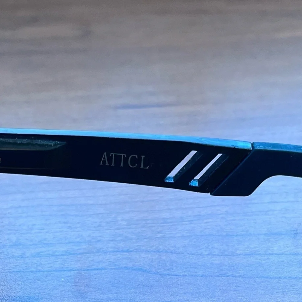 ATTCL Men's Polarized Sunglasses Al-Mg Metal Frame Ultra Light Black/Blue